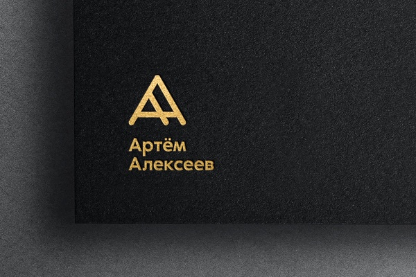 Логотип Артёма Алексеева на носителе