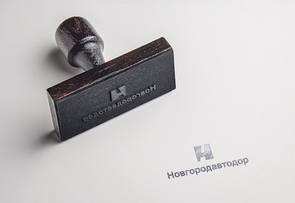 Логотип Новгородавтодор на штампе
